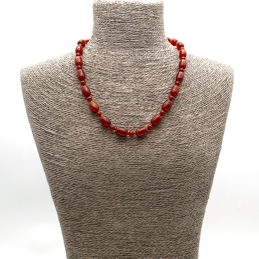 Фото товара бусы из сердолика бочонок 13*10 мм