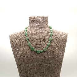 Бусы из авантюрина зеленого таблетка 16 мм