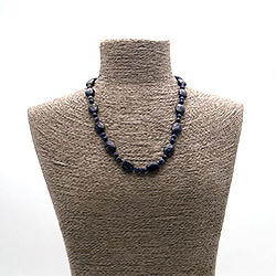 Бусы из лазурита таблетка 16*12 мм