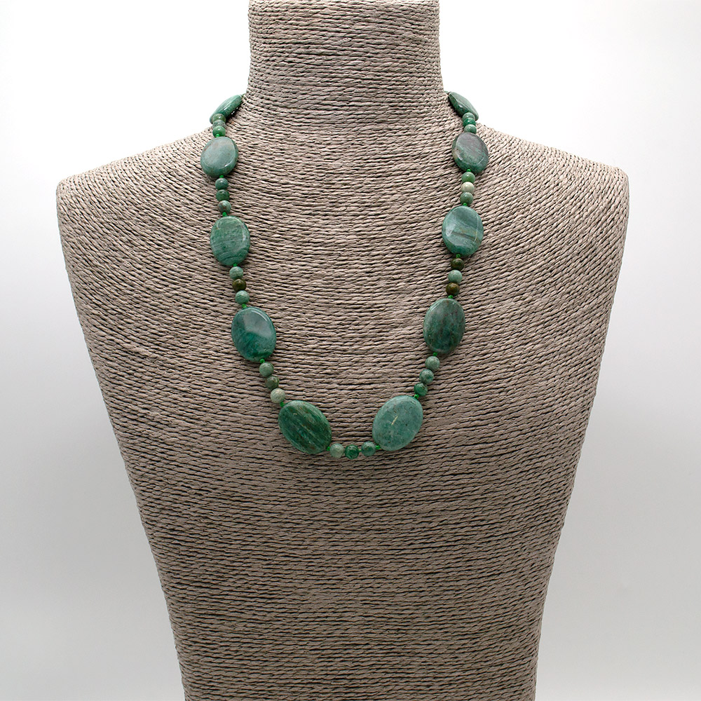 Фото товара бусы из нефрита "джаспер" таблетка