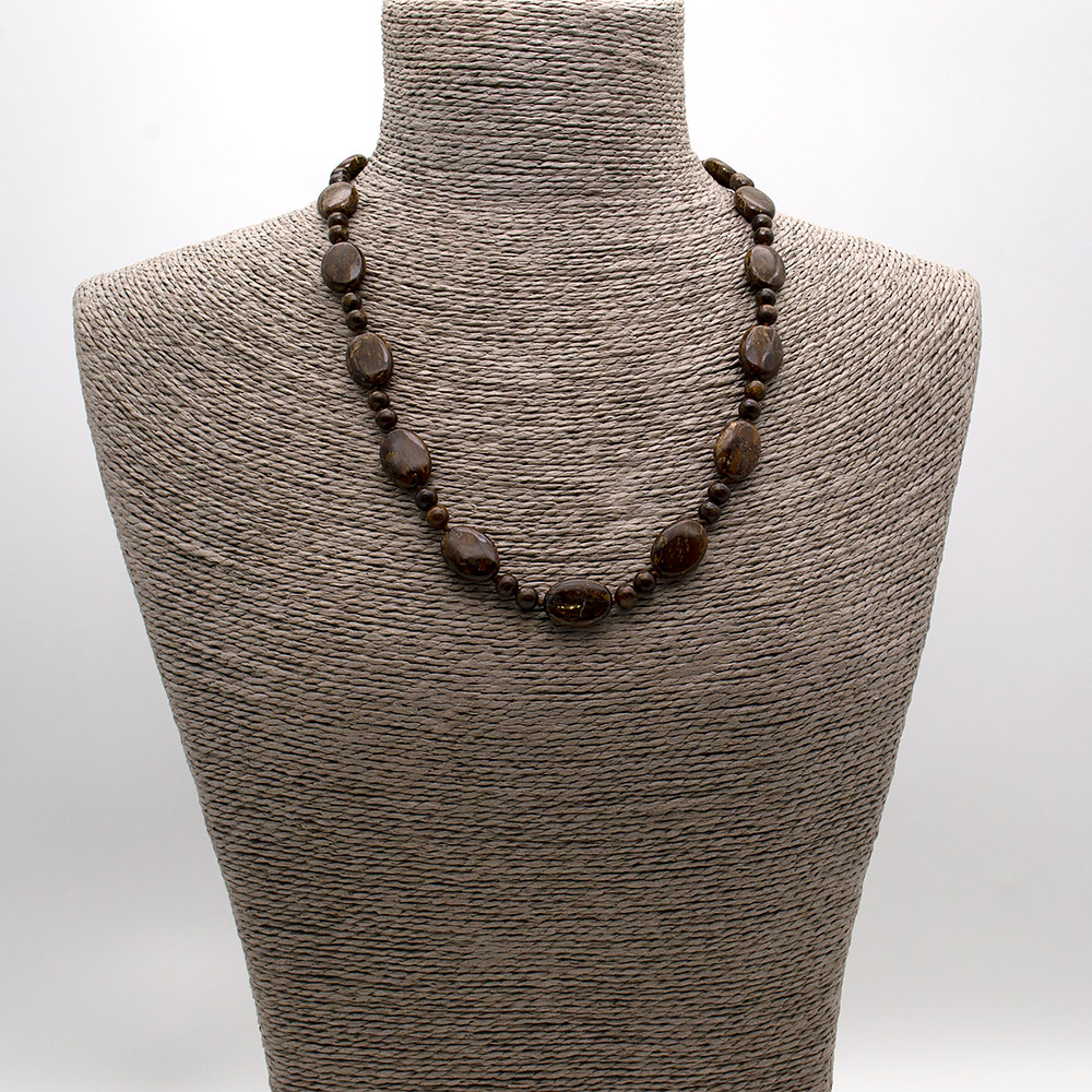 Фото товара бусы из бронзита таблетка 18*13 мм