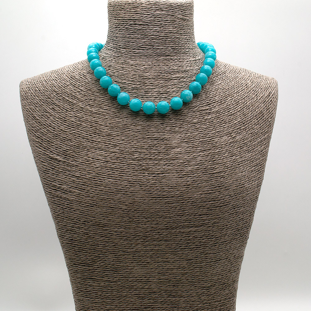 Фото товара бусы из кварца цвет амазонит шар