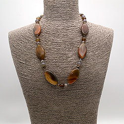 Бусы из агата цвет ботсван таблетка 40*20 мм