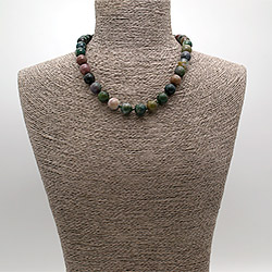 Бусы из яшмы зеленой 12 мм