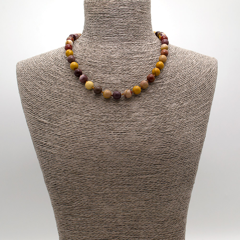 Фото товара бусы из яшмы мукаит 10 мм