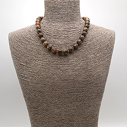 Бусы из яшмы пейзажной 12 мм