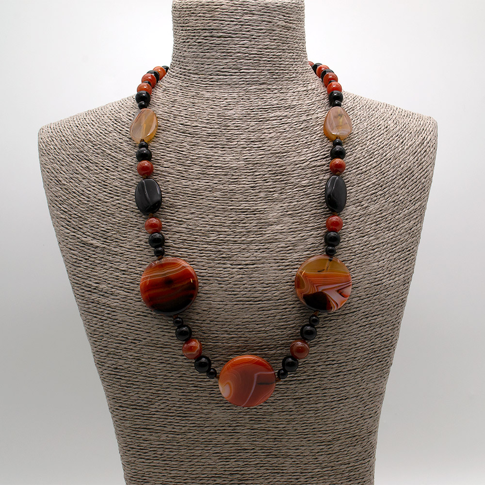 Фото товара бусы из сердолика таблетка круглая