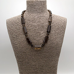 Бусы из раухтопаза прямоугольник грань