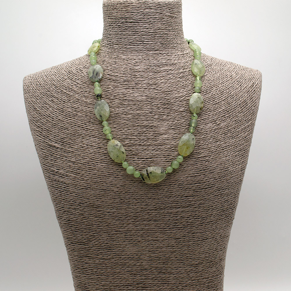 Фото товара бусы из пренита таблетка грань 25*18 мм