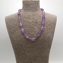 Бусы из аметрина цилиндр грань 18*12 мм