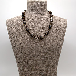 Бусы из раухтопаза галтовка 20*14