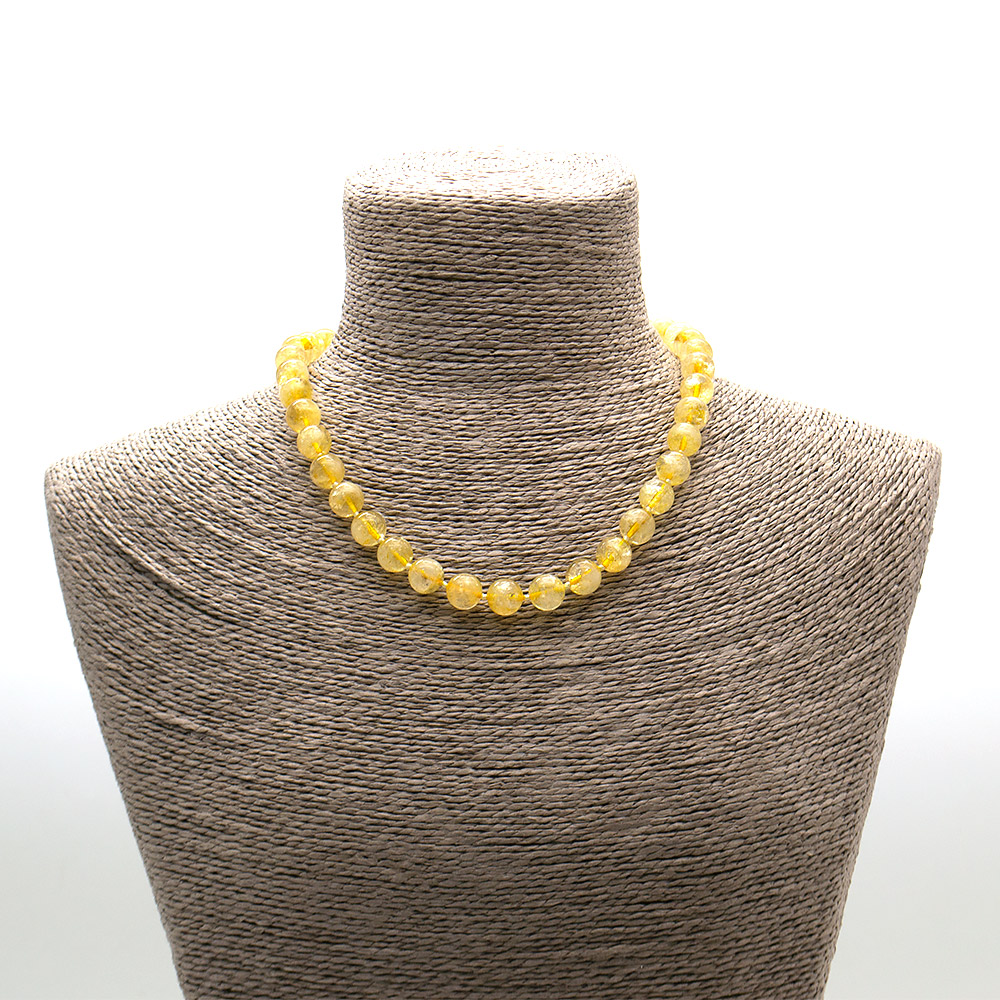 Фото товара бусы из цитрина 10 мм