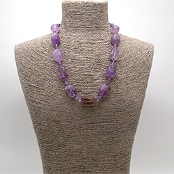 Бусы из аметрина галтовка 21*16 мм