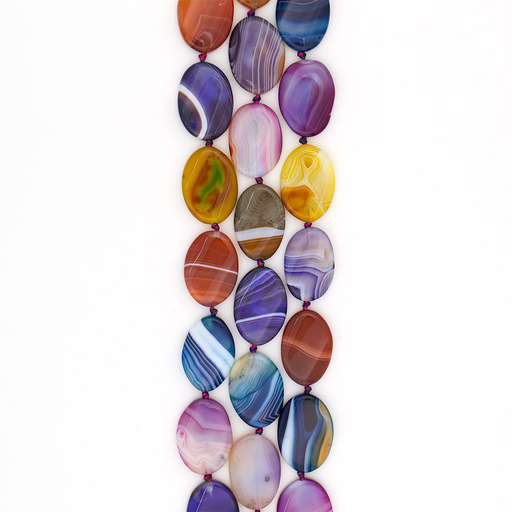 Фото товара агат таблетка цвет "ассорти" 35*26 мм