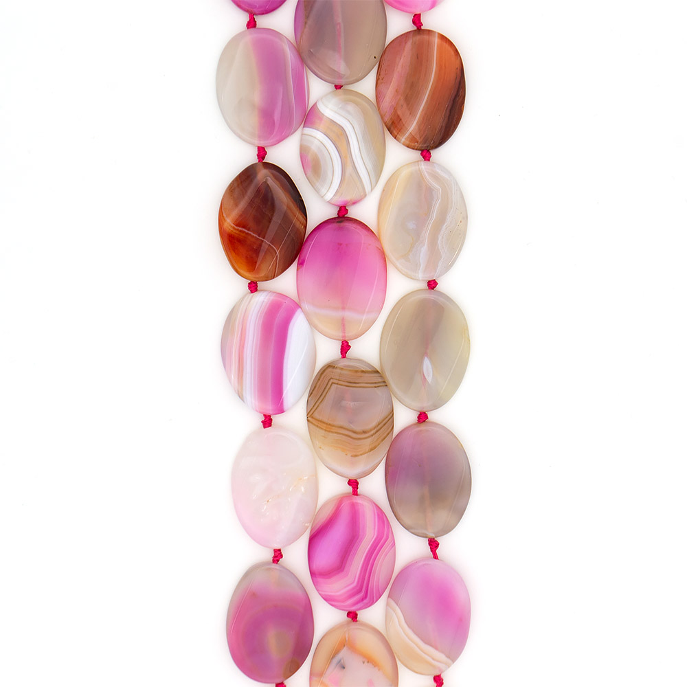 Фото товара агат таблетка цвет розово-серый 40*30 мм