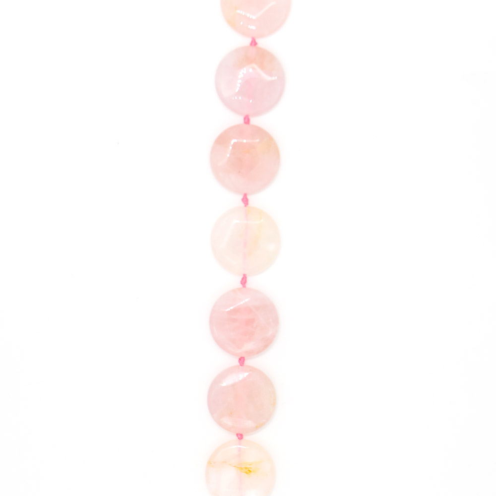 Фото товара розовый кварц таблетка 35 мм грань