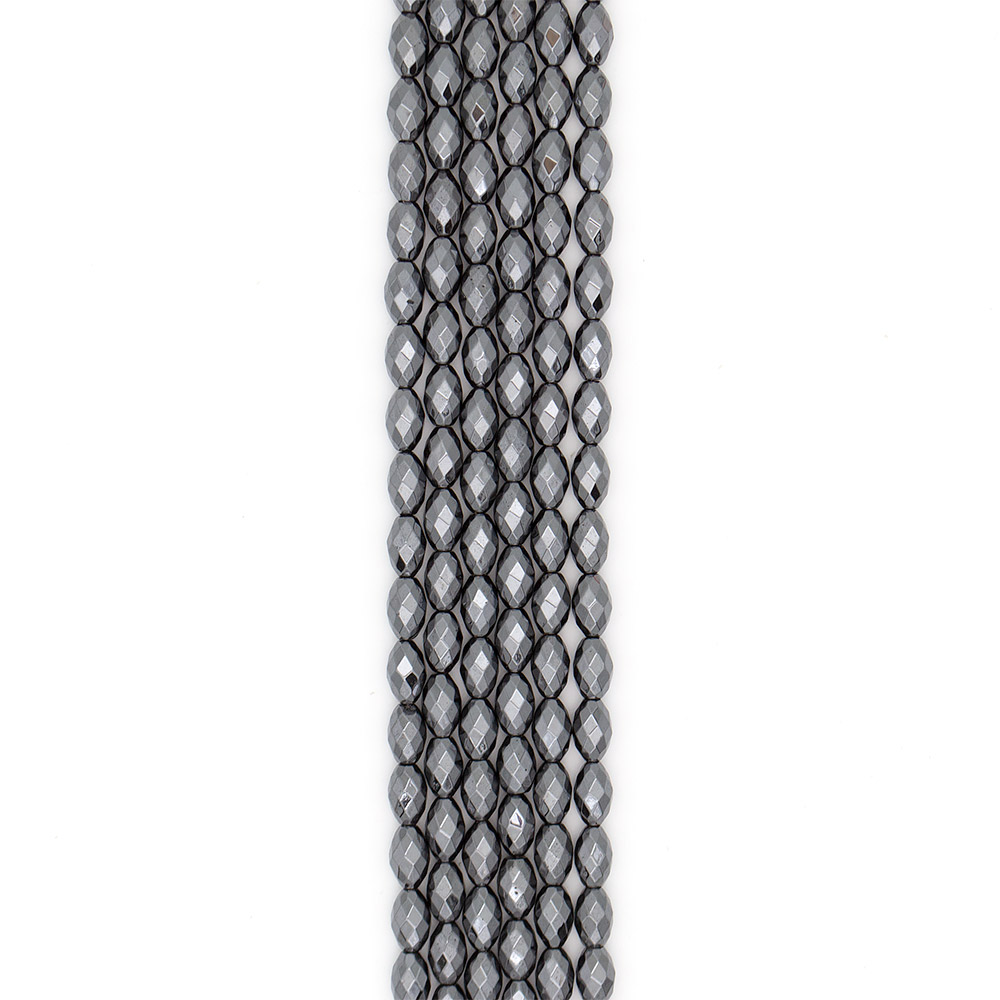 Фото товара гематит рис 14*10 мм грань