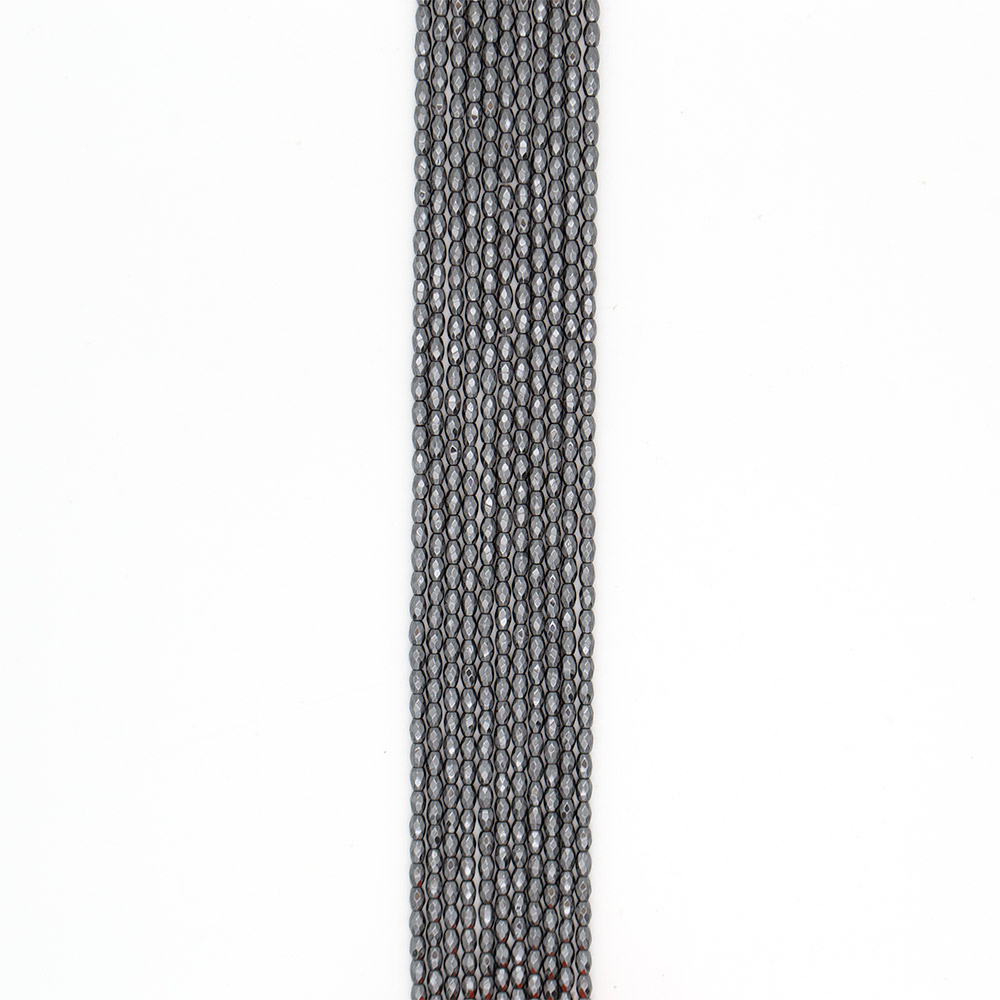 Фото товара гематит рис 6*4 мм грань 