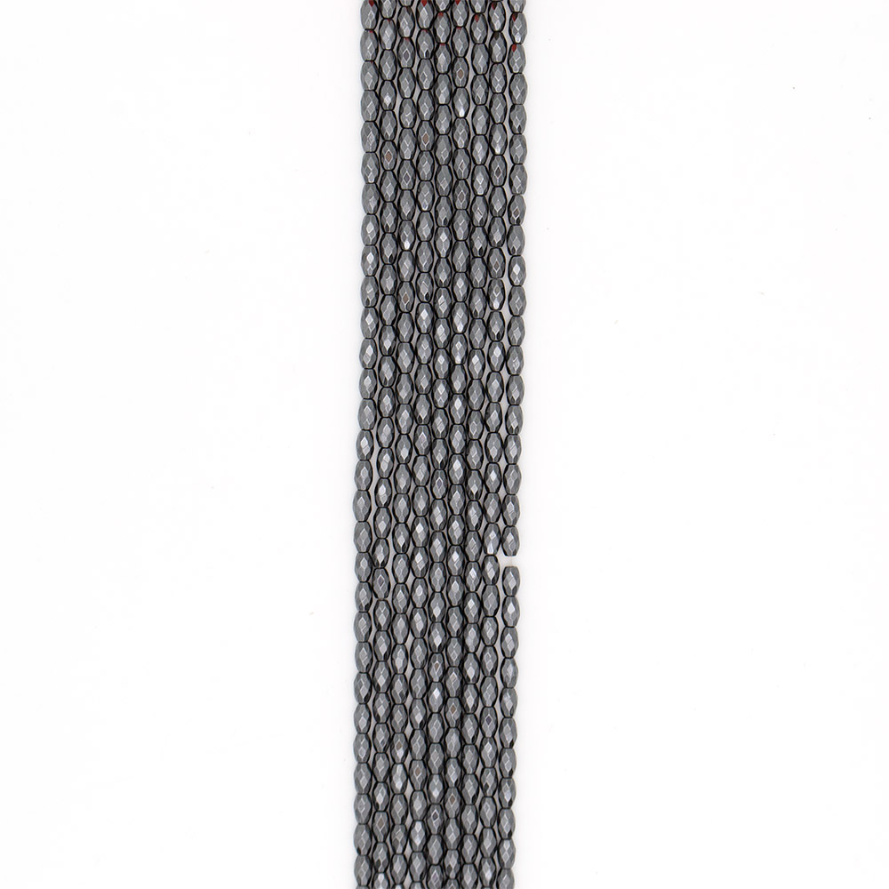 Фото товара гематит рис 8*5 мм грань 