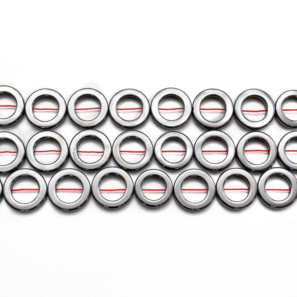 Фото товара гематит кольцо 16 мм; 9 мм 