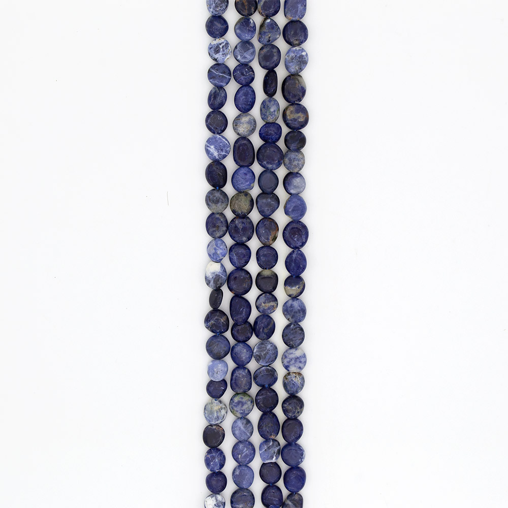 Фото товара содалит темный галтовка 13*9 мм