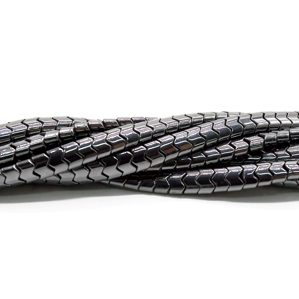 Гематит разделитель змейка плоская 5*4 мм