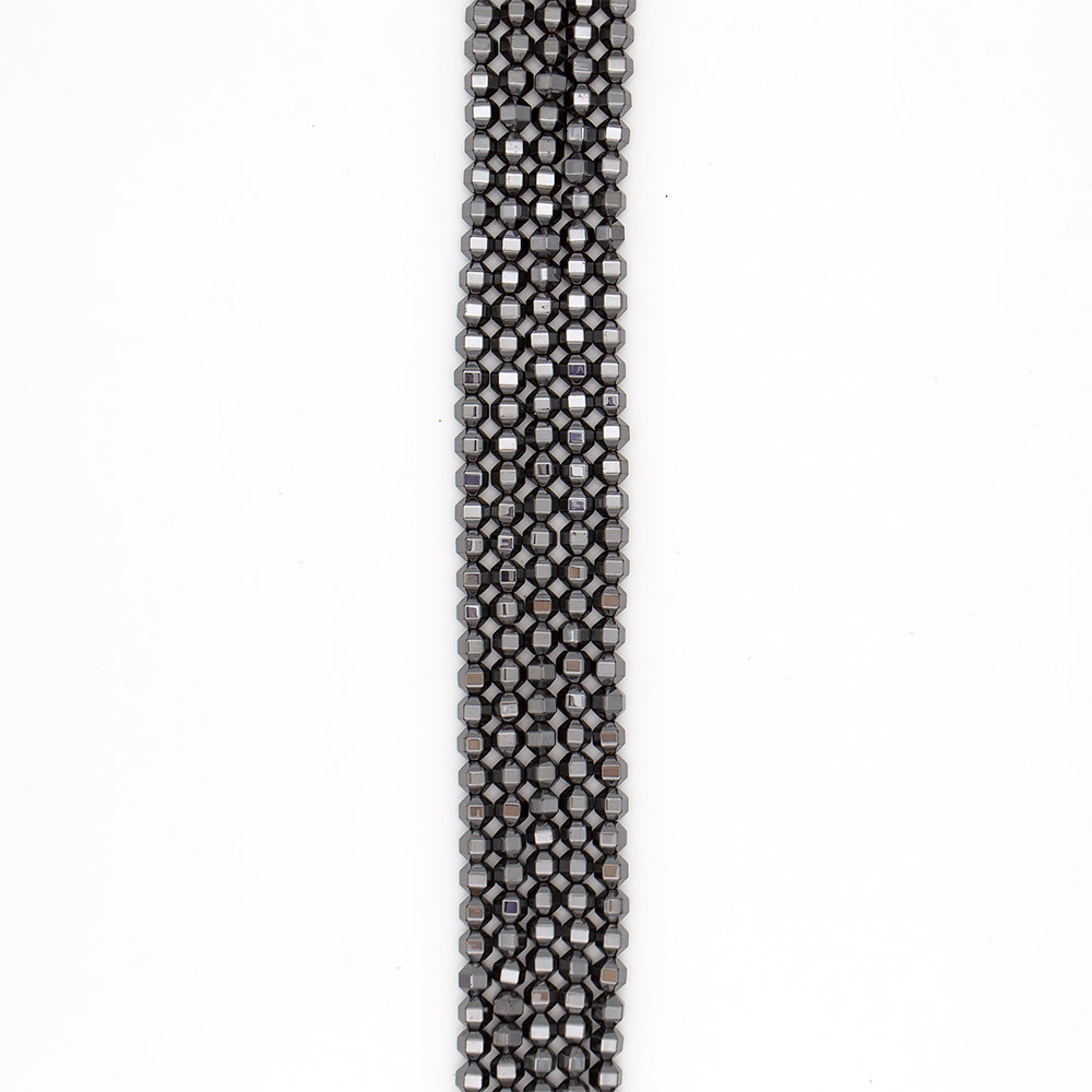 Фото товара гематит биконус с гранями 8*8 мм