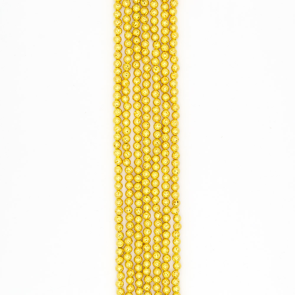 Фото товара лава с покрытием золото шар 6 мм