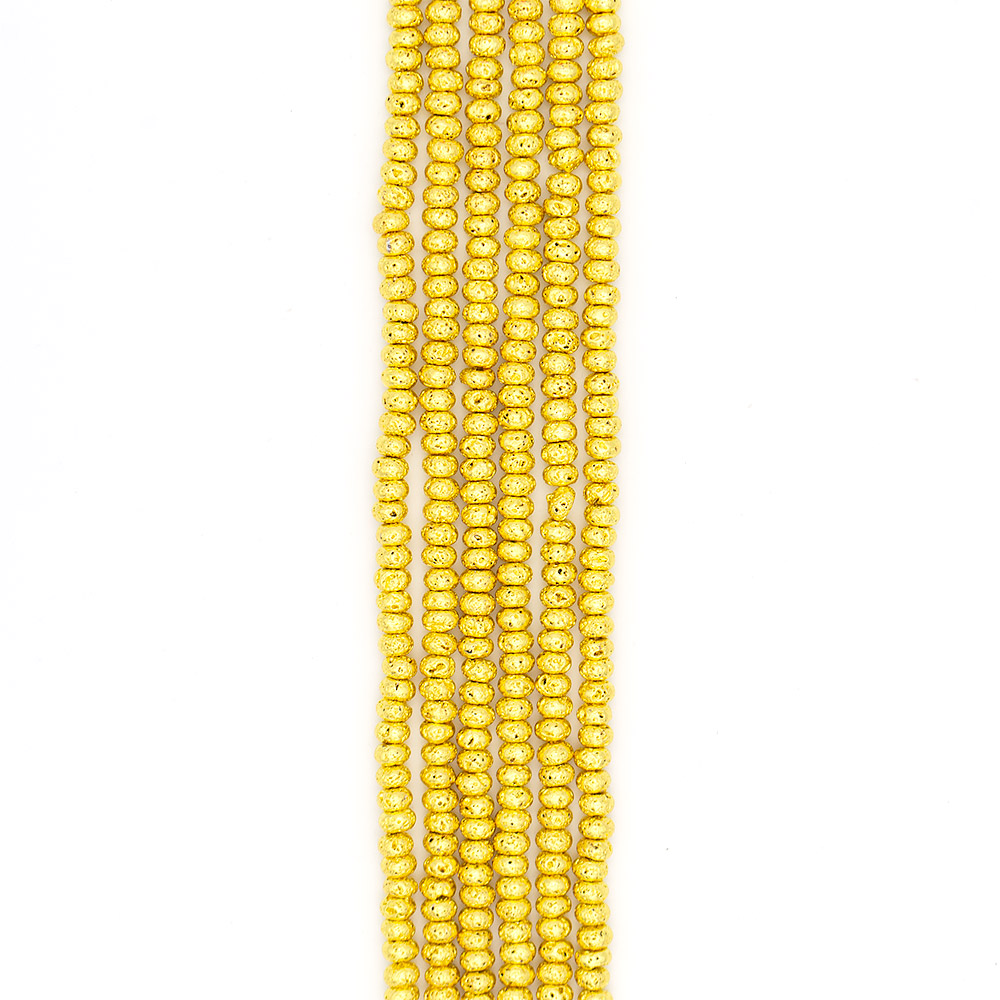 Фото товара лава с покрытием золото рондоль 5*8 мм