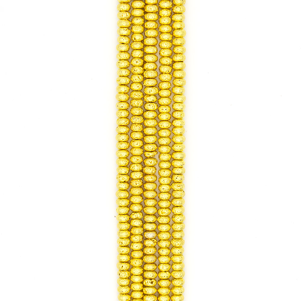Фото товара лава с покрытием золото рондоль 6*10 мм