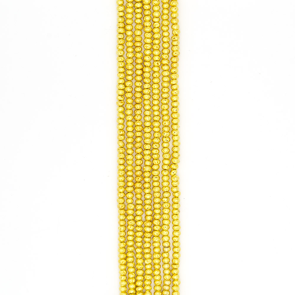 Фото товара лава с покрытием золото рондоль 4*6 мм