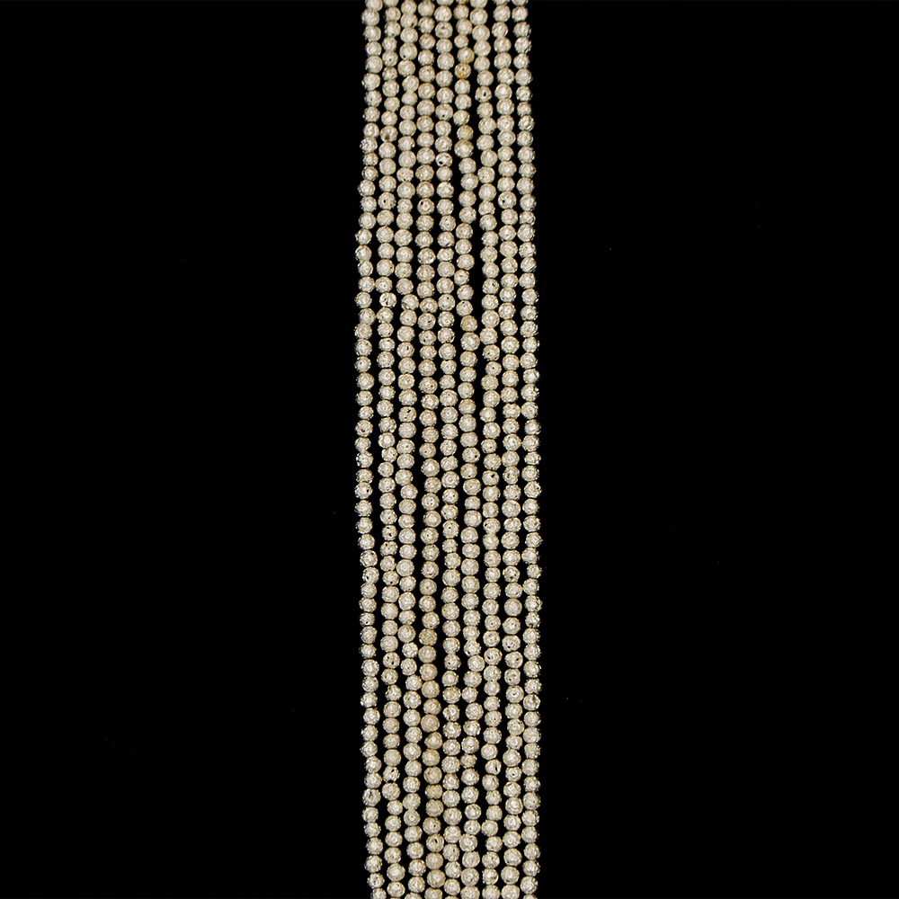 Фото товара лава с покрытием серебро шар 4 мм