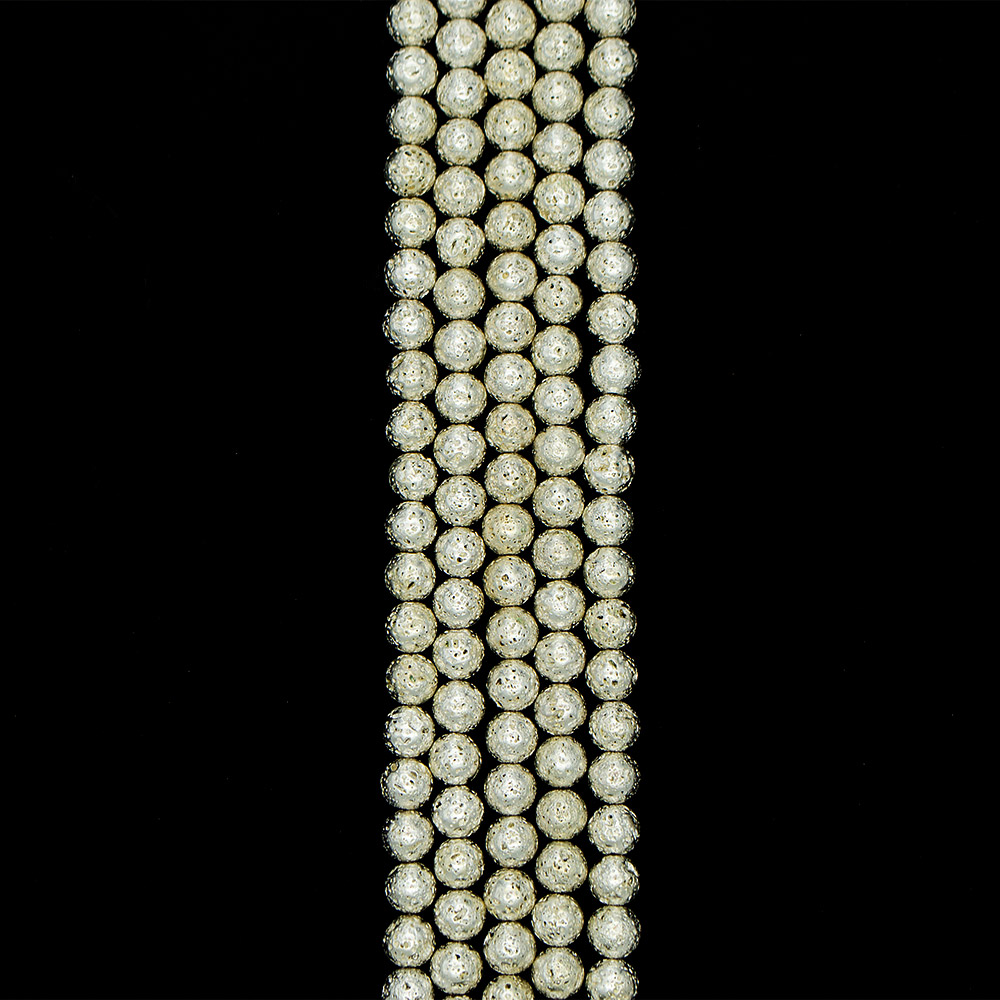 Фото товара лава с покрытием серебро 12 мм