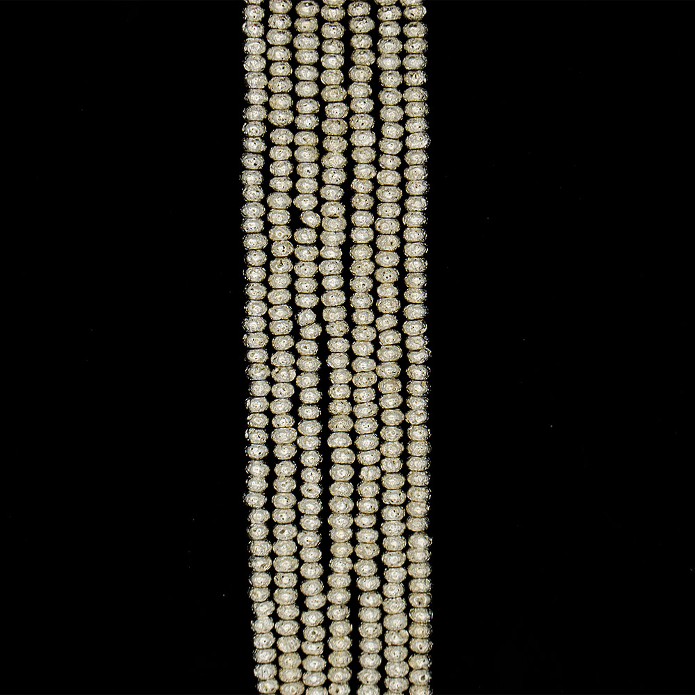 Фото товара лава с покрытием серебро рондоль 5*8 мм