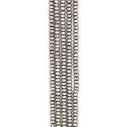 Фото товара лава с покрытием чернёное серебро рондоль 6*10 мм