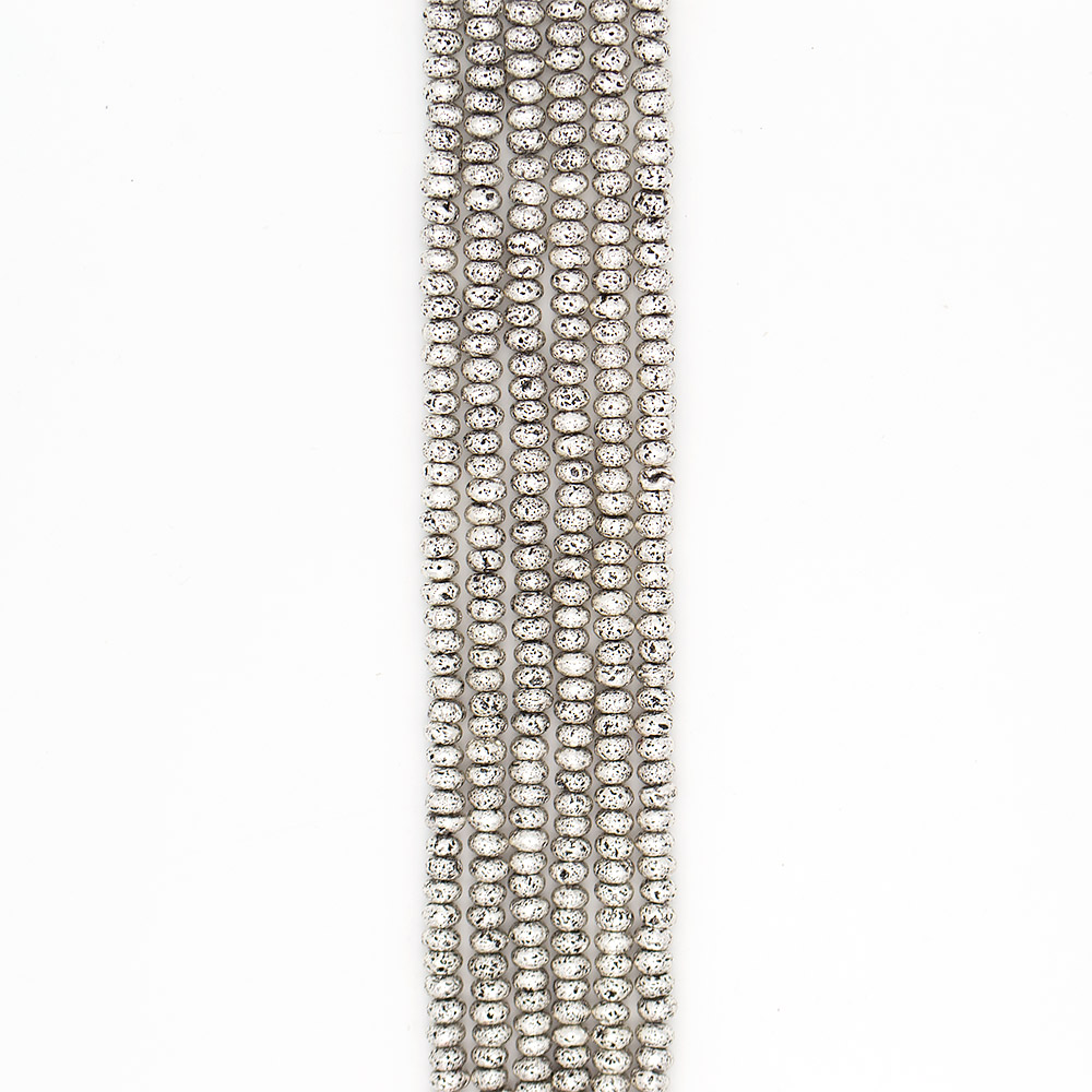 Фото товара лава с покрытием чернёное серебро рондоль 5*8 мм