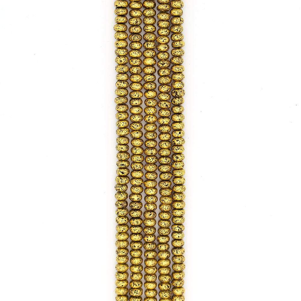 Фото товара лава с покрытием чернёное золото рондоль 6*10 мм