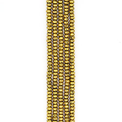 Лава с покрытием чернёное золото рондоль 6*10 мм