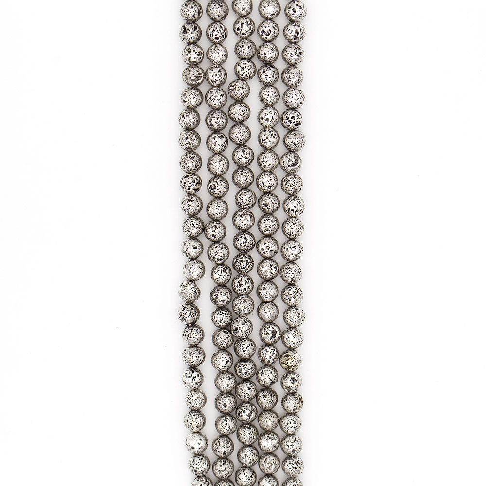 Фото товара лава с покрытием чернёное серебро шар 10 мм