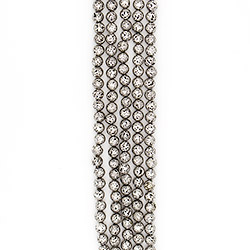 Лава с покрытием чернёное серебро 10 мм