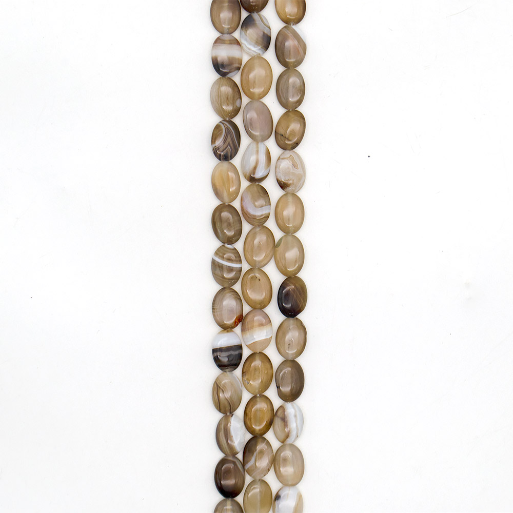 Фото товара агат таблетка цвет серо-коричневый 18*13 мм