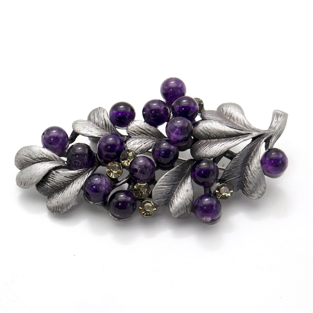 Фото товара брошь "магия цветов" аметист а0090