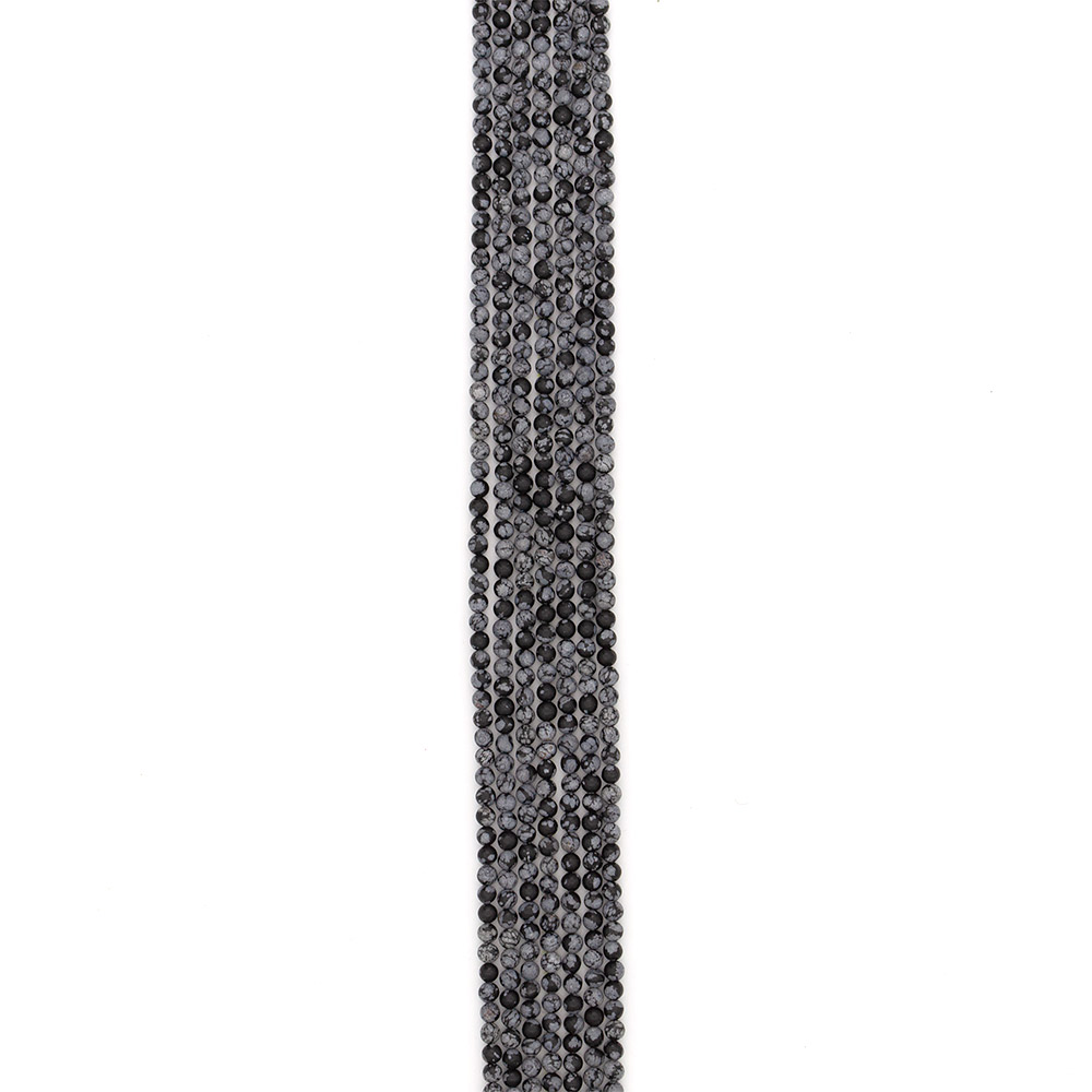 Фото товара обсидиан снежный шар 4 мм