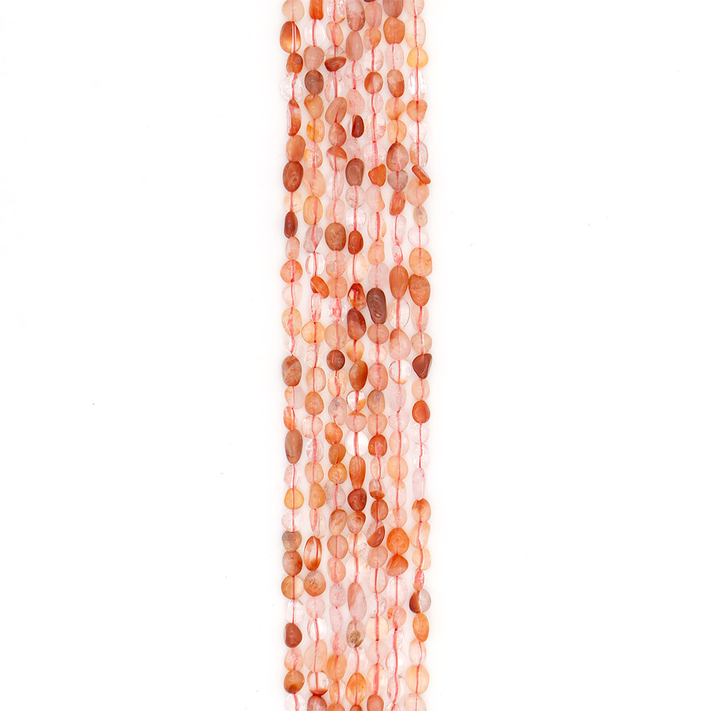 Фото товара сердолик и розовый кварц галтовка 8*6 мм