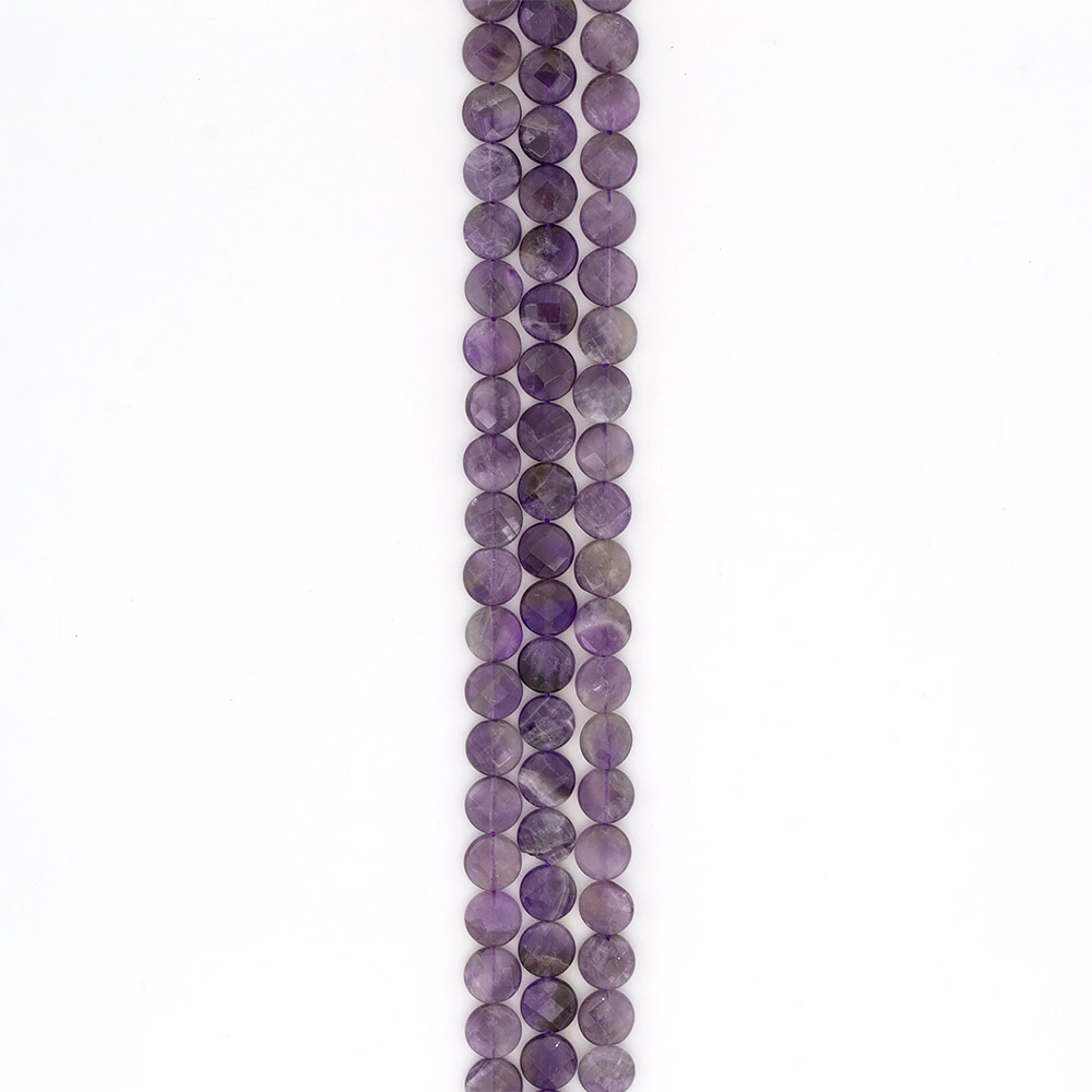 Фото товара аметист таблетка граненая 12 мм