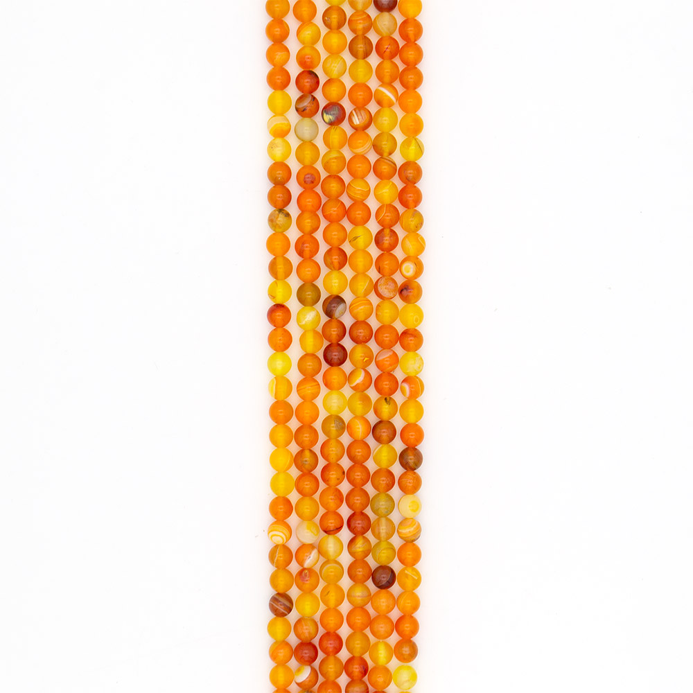 Фото товара агат шар цвет оранжевый 8 мм