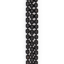 Агат бочата цвет черный 14*15 мм