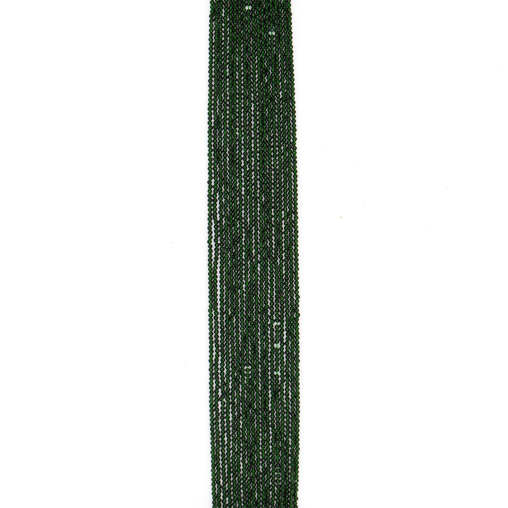 Фото товара авантюрин синтетический зеленый граненый 2 мм