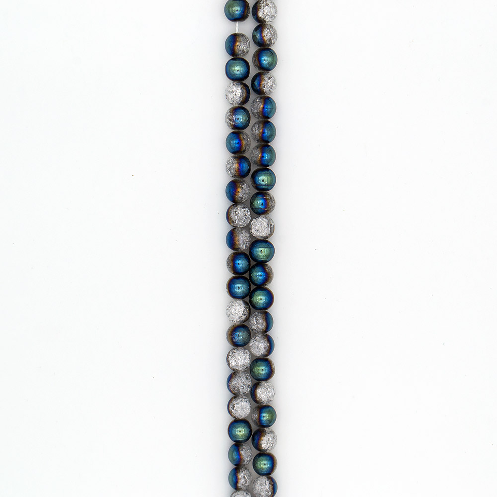 Фото товара сахарный кварц с покрытием цвет синий 12 мм