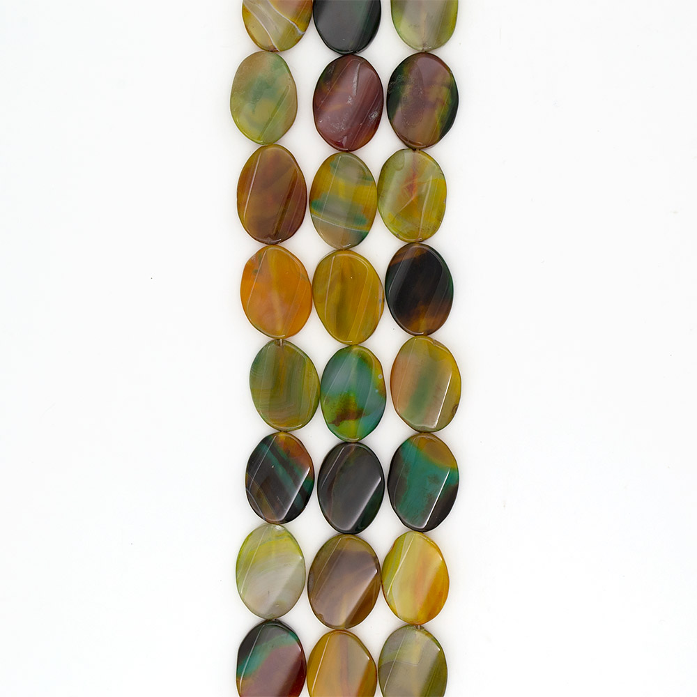 Фото товара агат таблетка цвет желто-зеленый 34*26 мм